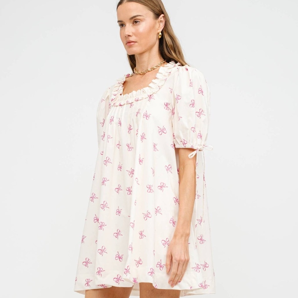 Sofie the label Bow Ruffle Mini Dress S